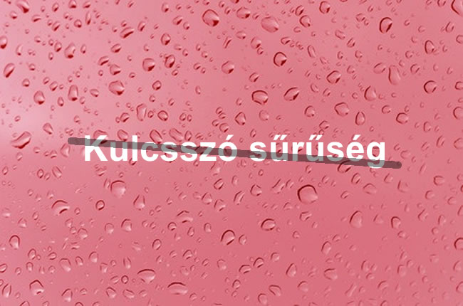 kulcsszó sűrűség