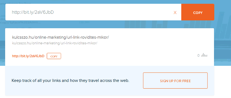 bitly url rövidítés