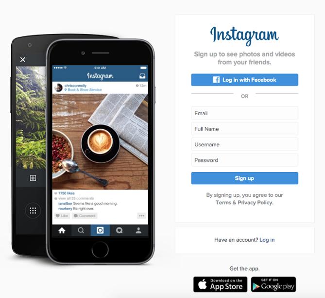 Call to action Instagram