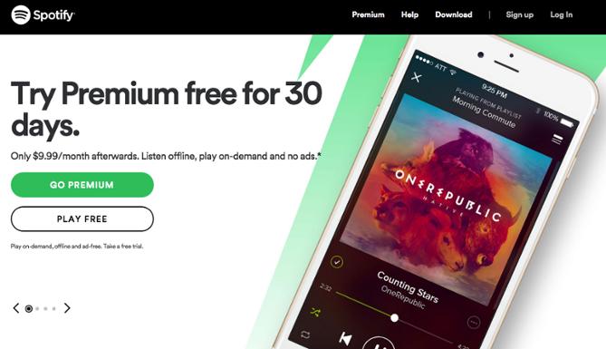 Call to action: Spotify