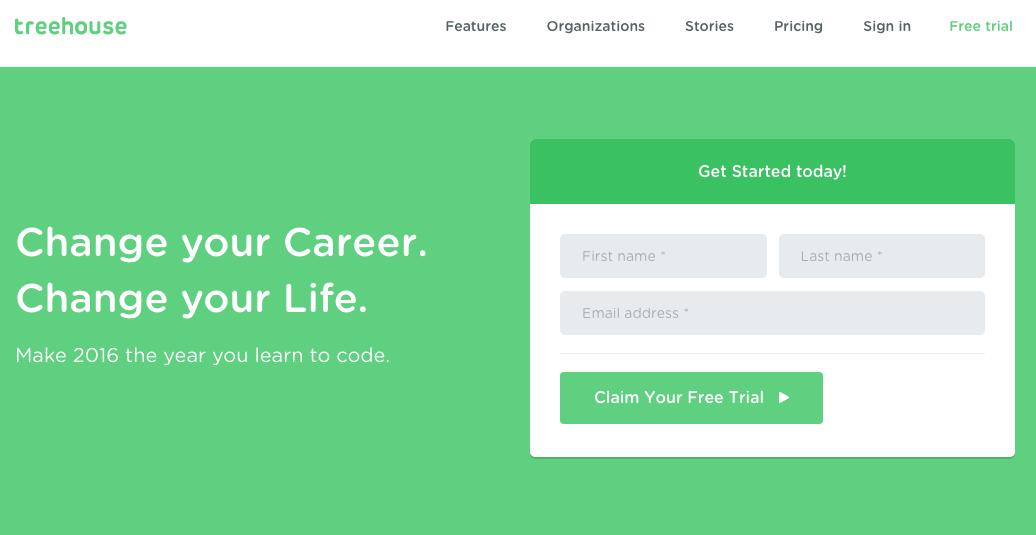 Call to action: Treehouse