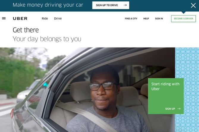 Call to action: Uber