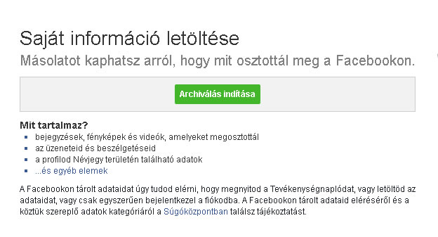 Adatok letöltésének következő lépése